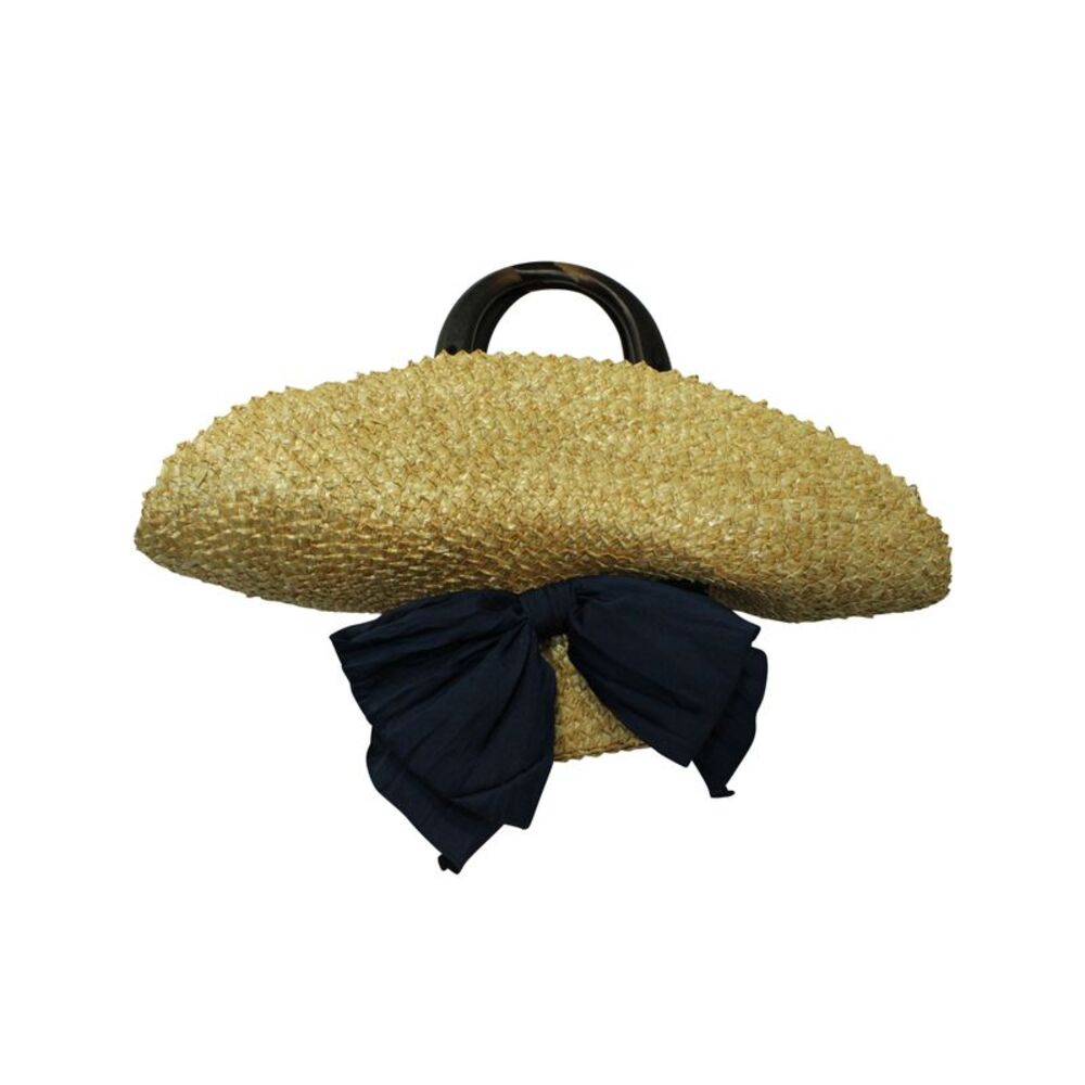Eugenia Kim Flavia Bow Hat Bag in Brown Straw